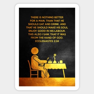 Ecclesiastes 2:24 Bible Verse Wall Art Sticker